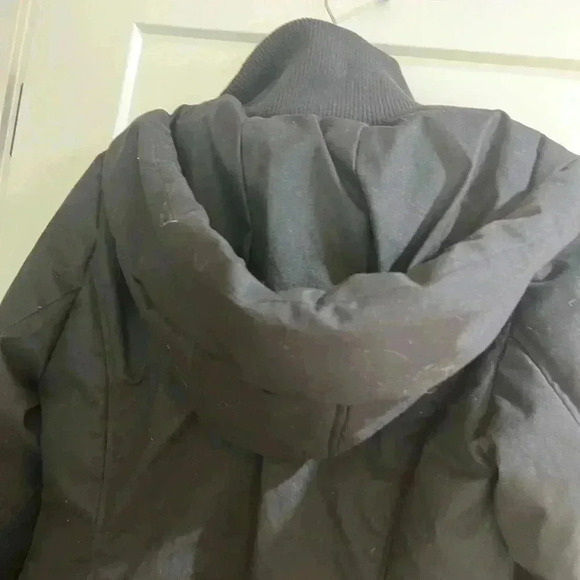 Kenneth Cole Womens Brushed Twill Hooded Black Coat Size XSmall B9315 - Picture 12 of 14